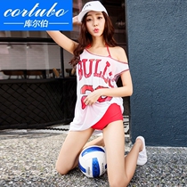 CORTUBO three-piece swimsuit womens blouse flat corner bikini slim belly belly sunscreen