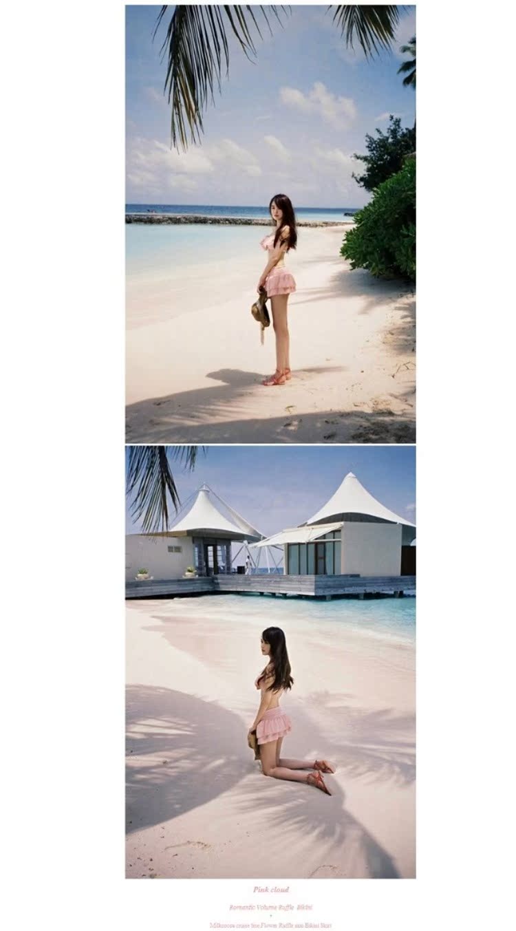 CORTUBO vì cuộc chạm trán - Hàn Quốc bikinir ngực nhỏ ngực lớn tấm thép tập hợp bikini ba mảnh mỏng - Bikinis đồ bơi nữ 2 mảnh