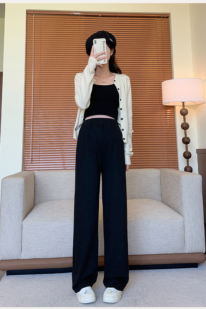 Maternity Pants for Spring and Autumn, Wide-Leg Pants for Outdoor Wear, Fleece-Lined and Thickened, Do Not Tighten on the Belly during Pregnancy, — 16