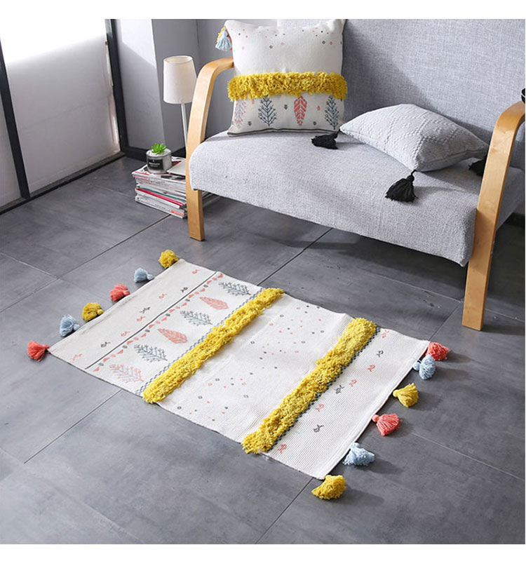 Phong cách Bắc Âu phòng khách tấm thảm tranh mục vụ ghế sofa tươi gối quốc gia gió bàn trà giường thảm sàn - Thảm thảm văn phòng