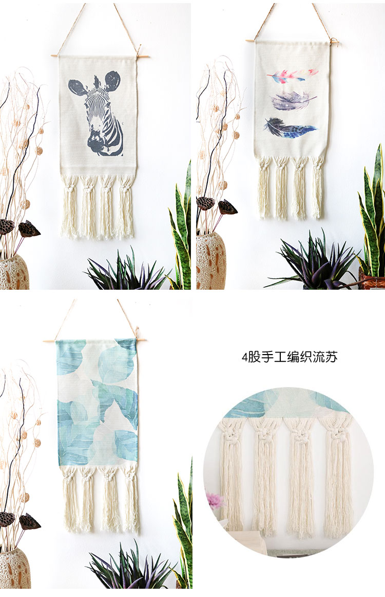 Phong cách Bắc Âu vải treo tường vải tấm thảm tường tấm thảm treo tường Bắc Âu gió dệt vải phòng khách sơn thảm treo tường blackpink