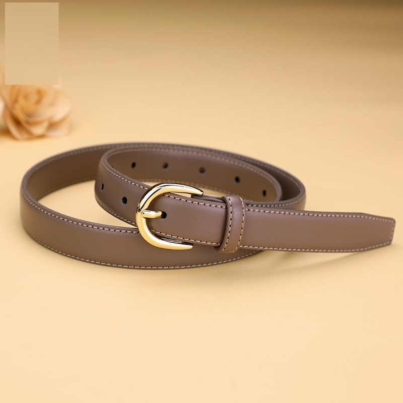 Belt Ladies Leather Cowhide Wide Belt Pin Buckle Simple Versatile Decoration With Skirt Jeans Belt Casual Korean Version