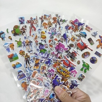 Childrens stickers cartoon stickers Korean bubble stickers kindergarten rewards boys and girls three-dimensional waterproof 3D small paste