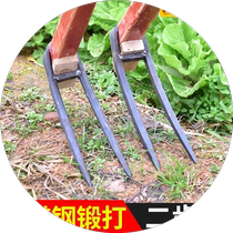 German quality agricultural hand-forged hoe plowing and loosening soil tool vegetable gardening household digging multi-functional manganese steel