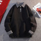 Men's Loose-Fitting High-End Casual Hong Kong Style Sweater with Polo Collar, Trendy Brand Knitwear for Autumn and Winter