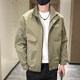 Men's Jacket Spring and Autumn 2025 New Trendy Brand Stand Collar Workwear Jacket Cool Casual Versatile Slim Fit Clothing