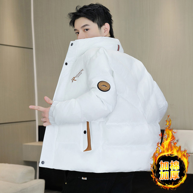 Winter 2026 New Men's Stand-Up Collar Cotton Jacket Trendy Short Fashion Warm Cotton Coat Casual Stylish Cotton Padded Jacket