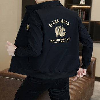 Men's Jacket for Spring and Autumn 2025 New Trendy Stylish Casual Stand-Up Collar High-End Brand Coat