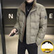 Lightweight down jacket men's winter 2025 trendy brand high-end handsome short stand-up collar thickened warm white duck down jacket