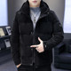 Men's new winter white duck down warm windproof hooded jacket down jacket loose Hong Kong style outdoor trendy brand clothes