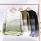 Trendy Ripped Sweater for Men, Winter Gradient Color Knit Top, Base Layer for Teenagers, Crew Neck, Trendy Brand Knitwear