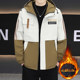 Autumn and Winter Double-Layer Hooded Jacket for Men, Thickened Cotton Coat, 2025 New Windproof Trendy Brand Jacket, Softshell Jacket