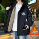 2025 winter new style velvet thickened work jacket hooded Hong Kong style loose youth trendy brand party jacket