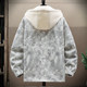 Fake Two-Piece Hooded Jacket for Men, Spring and Autumn 2026 New Tie-Dye Printed Jacket, Trendy Casual Top for Teenagers