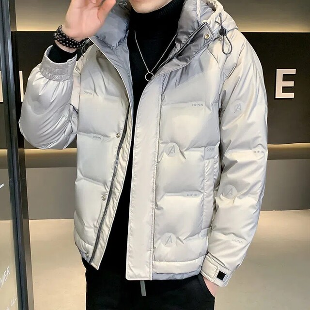 Men's down Jacket New Model 2026 Winter Trendy Brand Stylish Thickened Warm Coat with Hood Youth White Duck down Cold-Proof Clothing