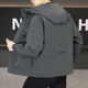 Workwear Jacket for Men 2026 New Spring and Autumn Hooded Jacket for Teenagers Casual American Style Stylish Windproof Windbreaker