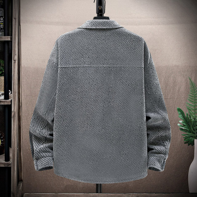 Men's long-sleeved shirts, spring and autumn new style, new Chinese style, retro shirts, high-end casual lapel jackets, trendy