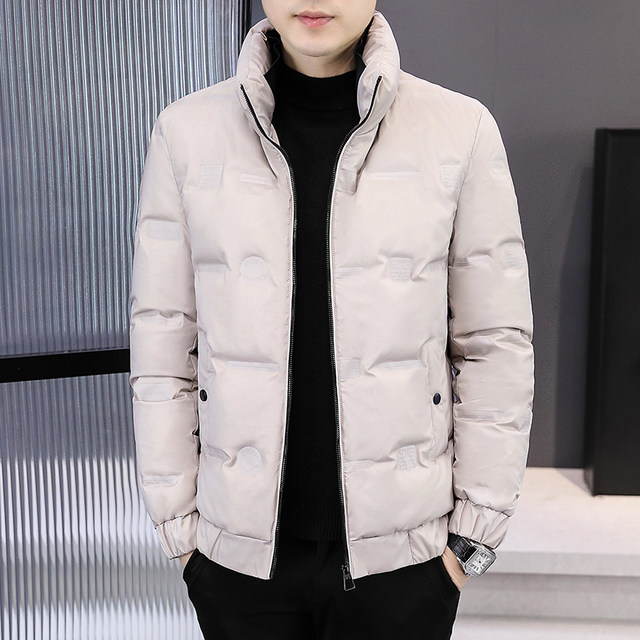 Down jacket men's winter 2024 new trendy brand handsome stand-up collar duck down cold-proof clothes winter short warm jacket