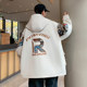 Work jacket men's spring and autumn new Hong Kong style hooded jacket trendy brand jacket teenagers handsome versatile top