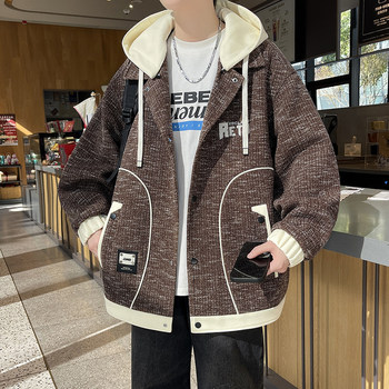 Teenagers' Detachable Hooded Jacket Men's Spring Fashion Trendy Loose Casual Outerwear Student American-Style Stylish Top