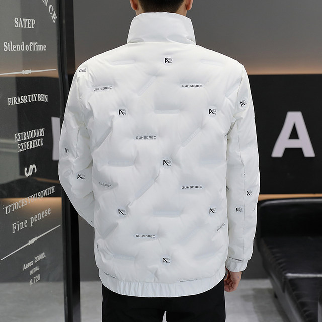 Winter Short down Jacket for Men, Stand Collar, Fashionable, Versatile, Warm, Casual Coat, Youth Trendy Top, Korean Style Men's Clothing