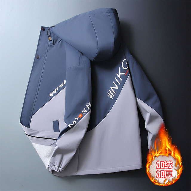 Men's Fleece-Lined Thick Jacket 2023 Autumn and Winter New Style ins Trendy Brand Super Popular Workwear Top Men's Casual Jacket