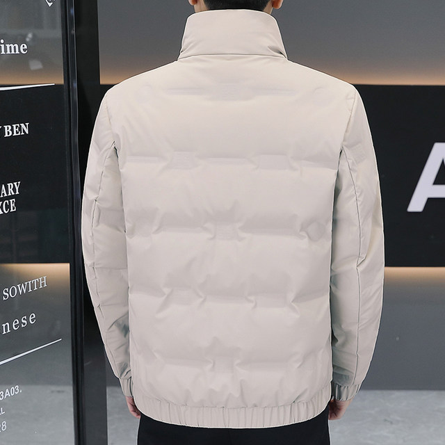 Men's down Jacket 2025 New Popular Style Stand Collar Youth Fashion Cold-Proof Warm Winter Men's Short Thickened Coat