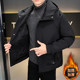 2025 Autumn/Winter New Men's Double-Layer Cotton Jacket Hooded Windbreaker Trendy Brand Loose Thickened Padded Jacket