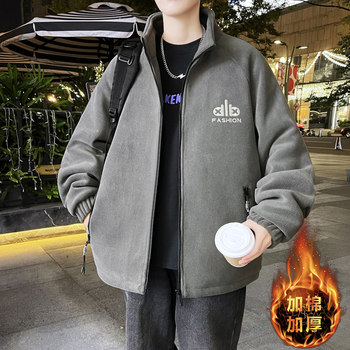 New Style Men's Winter Thickened Stand-Collar Cotton Jacket Warm Winter Clothing Trendy Brand Cotton Coat Jacket