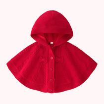 2022 Spring autumn season new girl gush cloak cape 0-3 years 1 Childrens baby warm cloak baby jacket