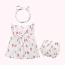 Baby One-piece Dress Summer 2022 New Pure Cotton Super-Ocean Qi Female Baby Princess Nepotism Girl Han Edition Suit Skirt