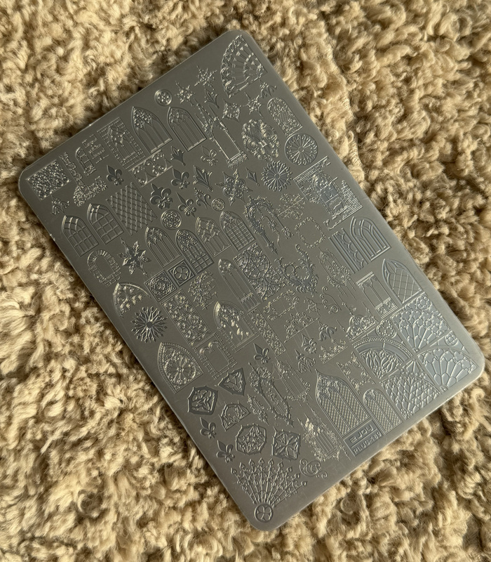 Church Stained Glass Nail Art Stamping Plate Gothic Baroque French Lace High Quality Fine Pattern Stamping Steel Plate