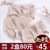 Top đồ lót cotton màu mướp nữ trung niên eo cao in quần cotton tam giác thoáng khí cộng với chất béo cỡ lớn 3 dải quan lot nu cap cao