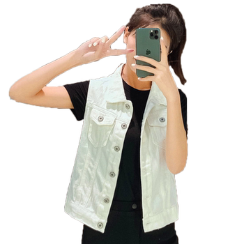 Denim short fashionable thin jacket for women spring and autumn