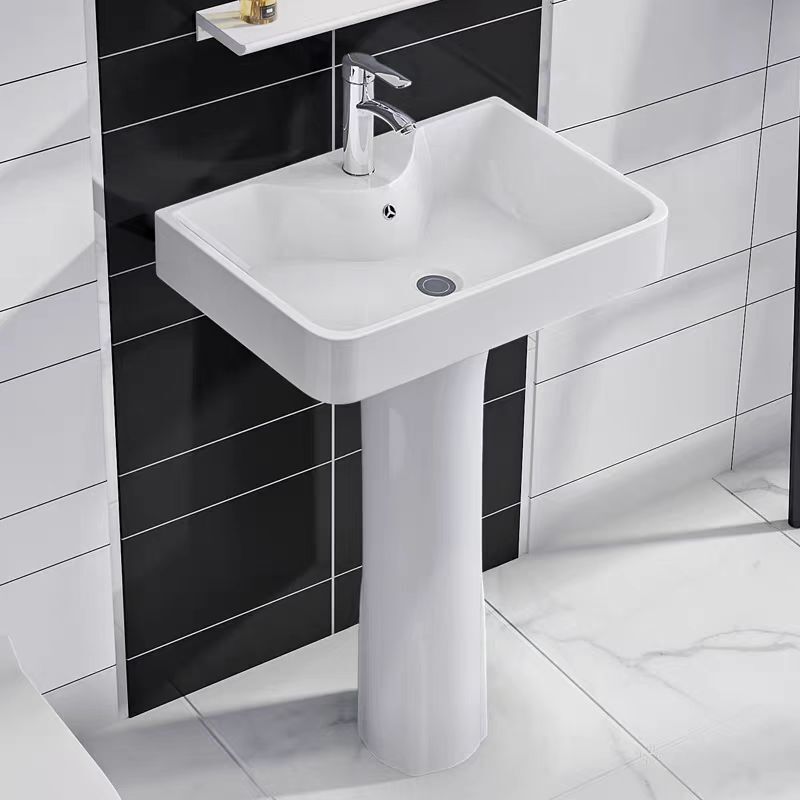 Freestanding Ceramic Washbasin for Home Use, Small Bathroom Floor-Standing Washbasin, Integrated Balcony Washbasin Freestanding Ceramic Washbasin for Home Use, Small Bathroom Floor-Standing Washbasin, Integrated Balcony Washbasin