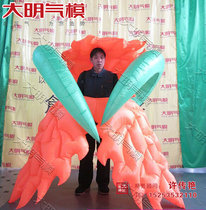 Features Inflatable wing model Venetian doll performance props clothing Inflatable people wear wings clothing