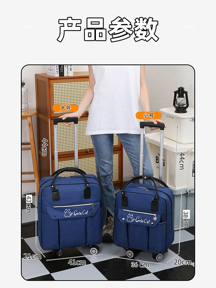 Large-Capacity Backpack with Universal Wheels, Waterproof Trolley Backpack for Women, Long-Distance and Short-Distance Travel Bag for Men, 20inch Luggage Trolley Bag