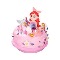 Cream glue DIY music box childrens cartoon rotating music box creative handmade birthday gift educational toy