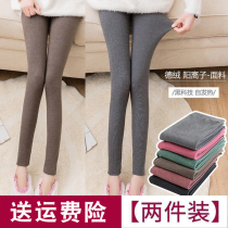 Autumn pants women self-heating tight inner wear de velvet cation antibacterial grinding velvet leggings lint pants warm pants line pants women