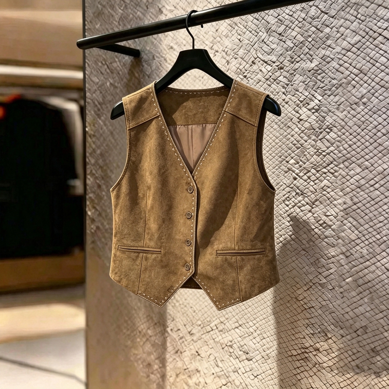 American Retro Casual Style Vest for Women, 2026 Autumn New Style, Covers the Body, Looks Slimming, Versatile, Lazy Sleeveless Jacket Top American Retro Casual Style Vest for Women, 2026 Autumn New Style, Covers the Body, Looks Slimming, Versatile, Lazy Sleeveless Jacket Top