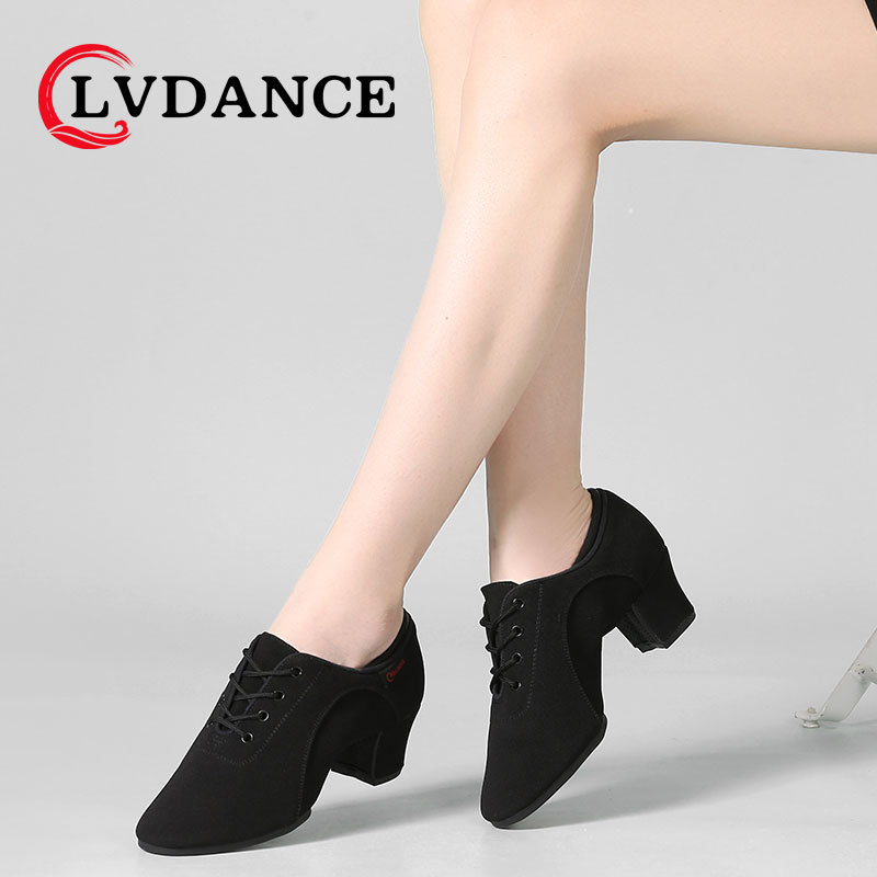 Latin Dance Shoes for Adult Women, Professional Dance Teacher Shoes, Ballroom Dance Shoes, Soft-Soled Square Dance Shoes, Dance Body Shoes