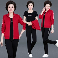 Красный комплект, футболка с коротким рукавом, 3 предмета