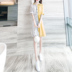 Đầm dự tiệc 2019 mùa hè mới của phụ nữ khoe chân váy voan eo nhỏ Áo sơ mi pop ngắn mùa hè nữ - Váy eo cao 	váy cột eo	 Váy eo cao