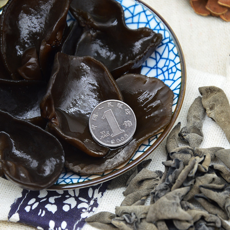 Northeast Changbai Mountain Black fungus Ear Soil Yield Montenegrin Qiuear Dry stock 250 gr Dry goods Agricultural Products