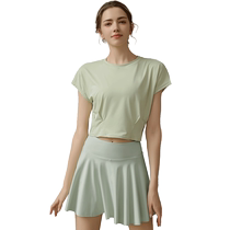 Yoga wear sports suit for women summer 2024 new style Pilates running fitness quick-drying short skirt morning running wear fashionable