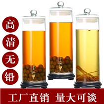 Thickened bubble wine glass bottle special bottle 10 pounds bubble medicine wine jar with faucet Transparent wide mouth bubble medicine wine ginseng bottle