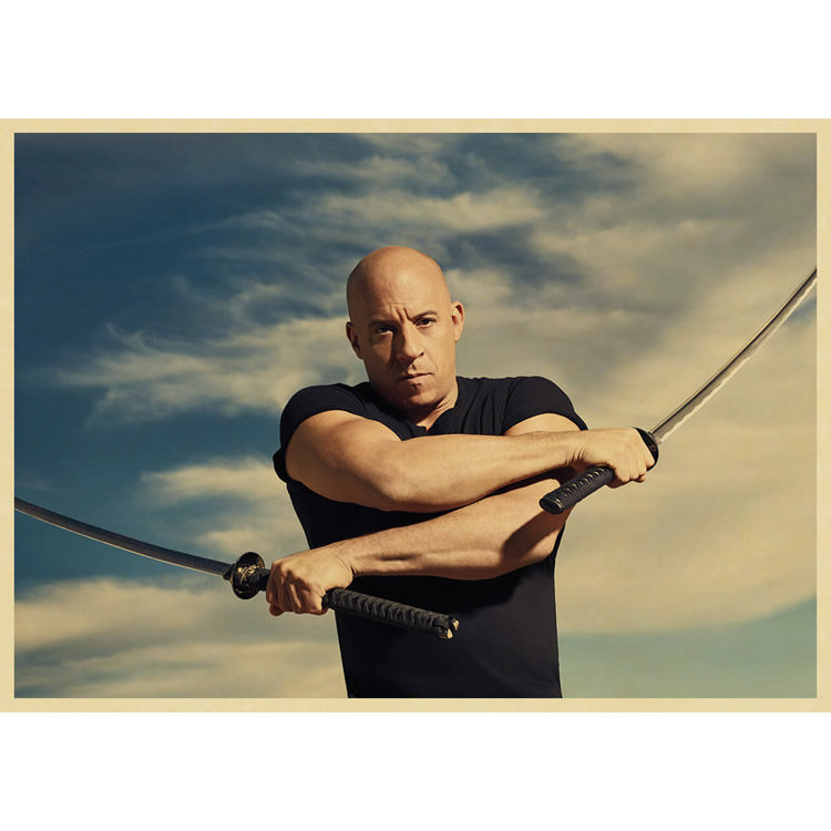 Retro nostalgic kraft paper poster European and American style Diesel poster painting core frameless