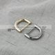 Round line die-cast D buckle high-end handmade leather bag accessories buckle metal semi-circle link buckle thick style