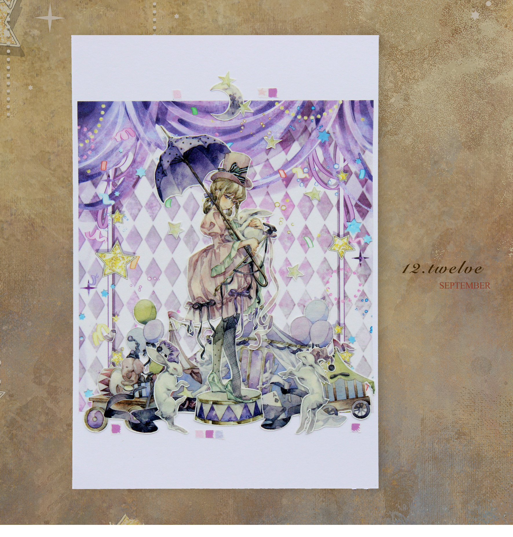 幻楽サーカス PET マスキングテープ 瑠璃光 10m巻 MOODTAPE