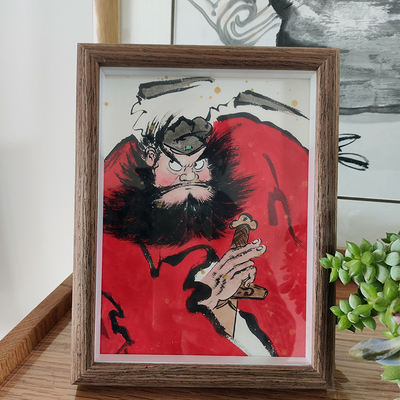 Hand-painted Zhong Kui portrait, 100% pure hand-painted cinnabar for protecting the house, attracting good fortune and wealth, catching ghosts and repelling villains, table arrangement